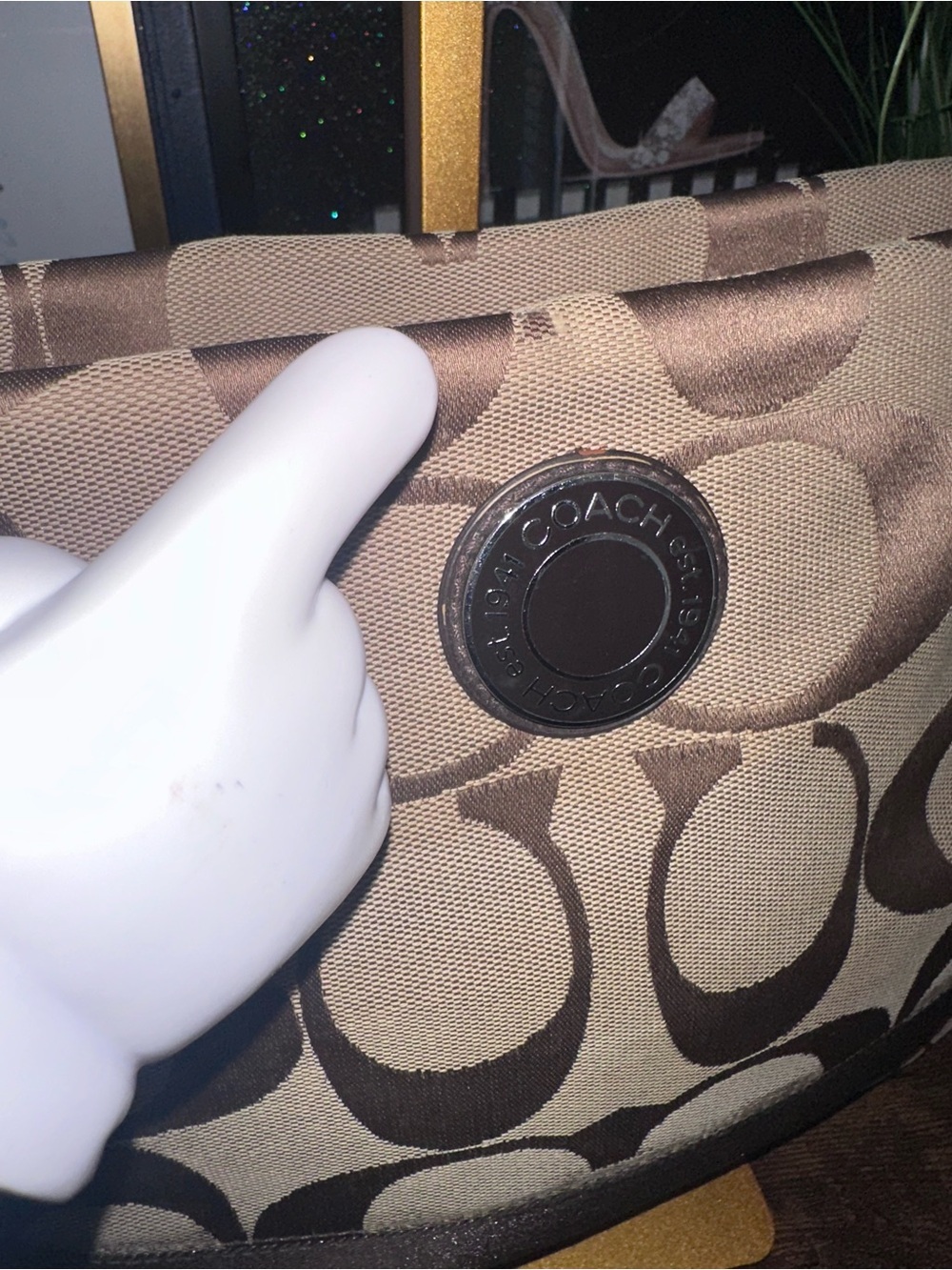 2012 COACH signature canvas crossbody bag - Picture 5 of 12
